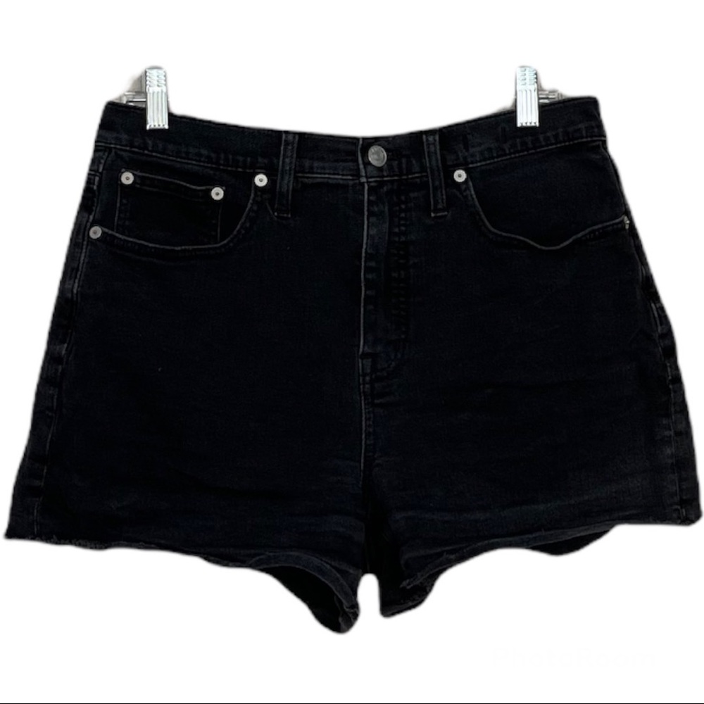 Madewell Black High Rise Denim Shorts Size 29 - Picture 2 of 6